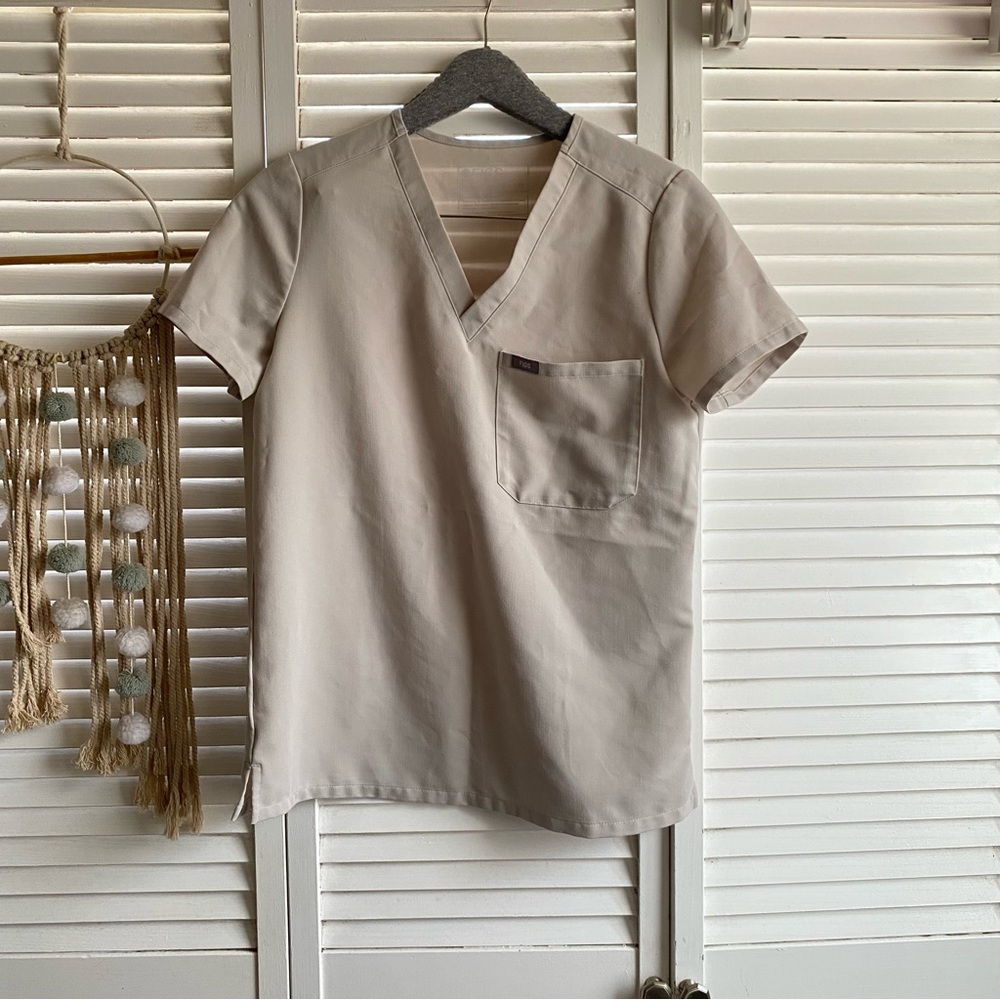 Figs Scrub Top&Bottom  Latte Set | XS